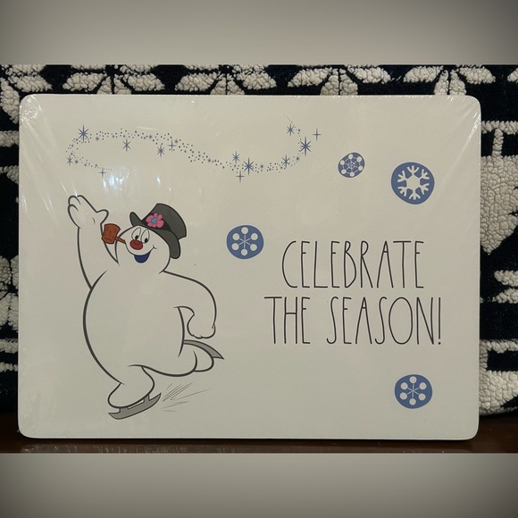 Set of 4 Frosty The Snowman Cork Placemats made by Rae Dunn Artisans. NWTS. - Picture 2 of 6